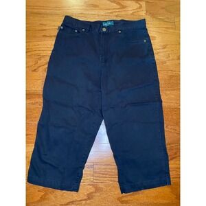 Lauren Jeans‎ Co. Ralph Lauren Petite Black Capris Size 12P